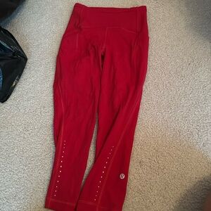 Lululemon red leggings size 2